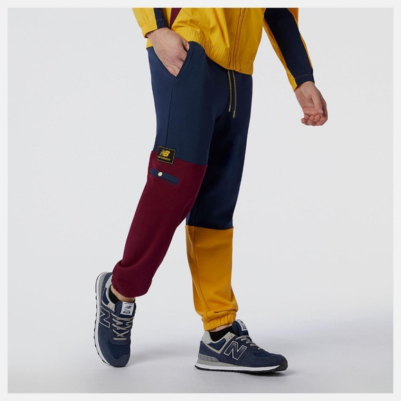 🆕New Balance | Athletics Fleece Pants Colorblock Sweatpants Mens Size Large - Picture 2 of 4